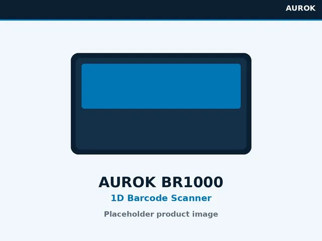 AUROK BR1000, 1D Wired Barcode Scanner product photography