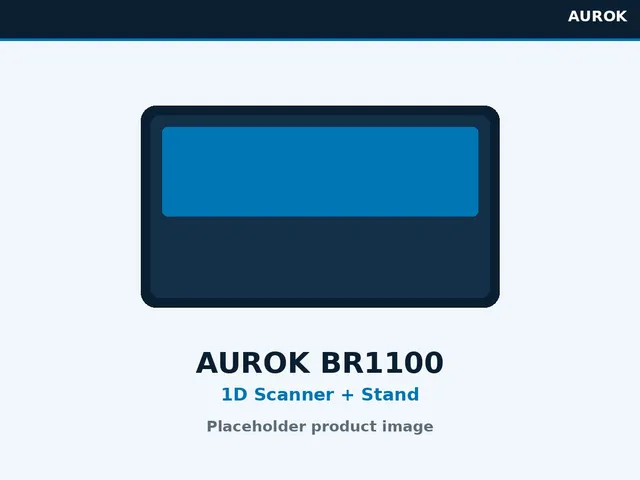 AUROK BR1100, 1D Wired Barcode Scanner product photography