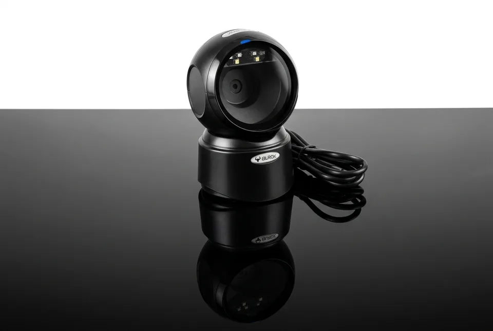 AUROK BR1800 desktop 2D and QR scanner promotional view